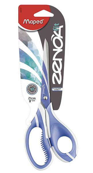 BLISTER TIJERA OFICINA 21CM SIMETRICA ZENOA FIT