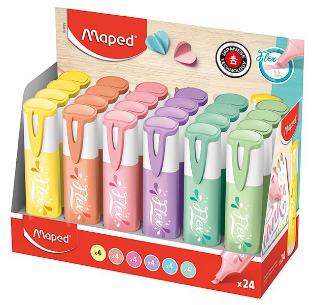 ROTU FLUOR PUNTA FLEX COLORES PASTEL SURTIDOS -EXP. 24U
