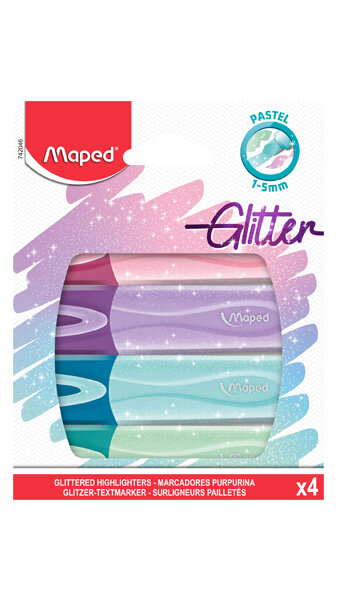 BLISTER ROTU FLUOR PASTEL CON GLITTER FLUO PEPS 4U SURTIDOS