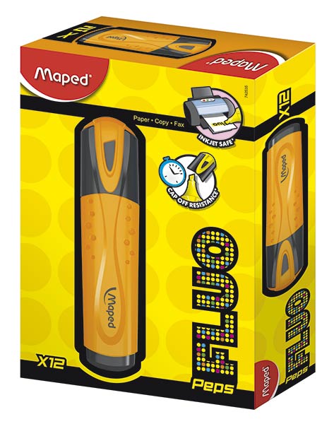 ROTU FLUOR MAPED PEPS NARANJA-CAJA 12U