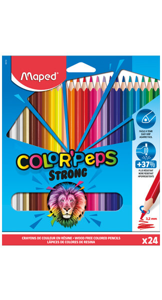 LAPICES 24 COLORES STRONG COLORPEPS ESTUCHE CARTON