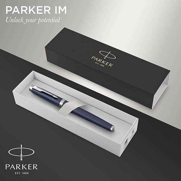 PLUMA PARKER IM BLUE FOUNTAIN MEDIUM AZUL EN ESTUCHE