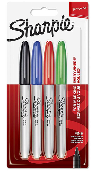 BLISTER ROTU SHARPIE FINE BASICOS COLORES 4U PACK
