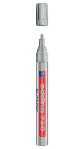 ROTU EDDING 750 PLATA-CAJA 10U PUNTA 2MM