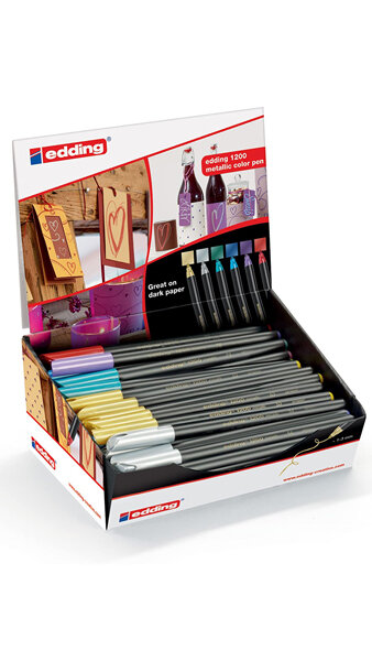 ROTU TIZA LIQUIDA ORO/PLATA EDDING 4085 2U BLISTER (P.FINA)