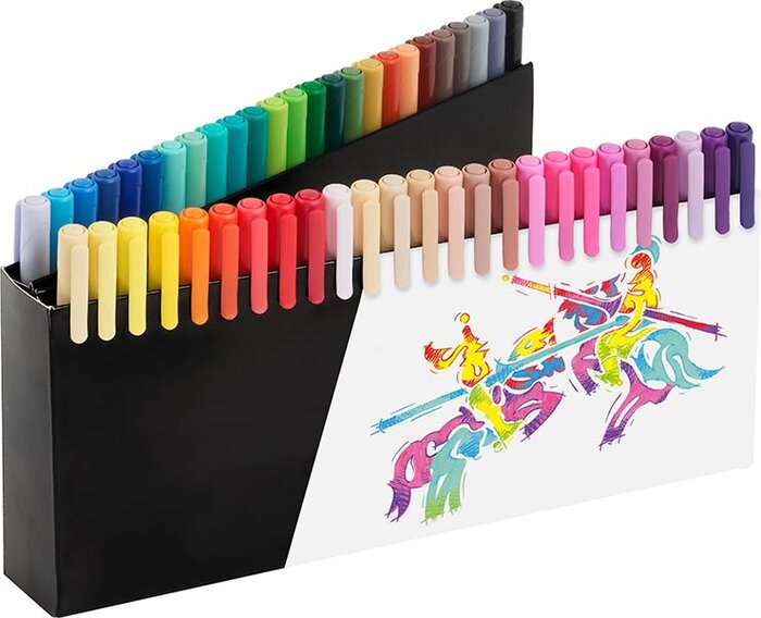 ROTU PUNTA PINCEL BLACK EDITION 50 COLORES ESTUCHE