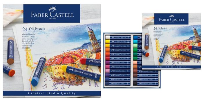 ESTUCHE 24 PASTELES GRASOS TIZAS PASTEL GRASAS OIL PASTELS