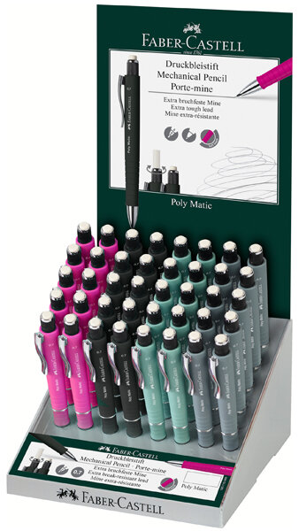 PORTAMINAS 07MM SURTIDOS POLY MATIC - 40U EXPOSITOR