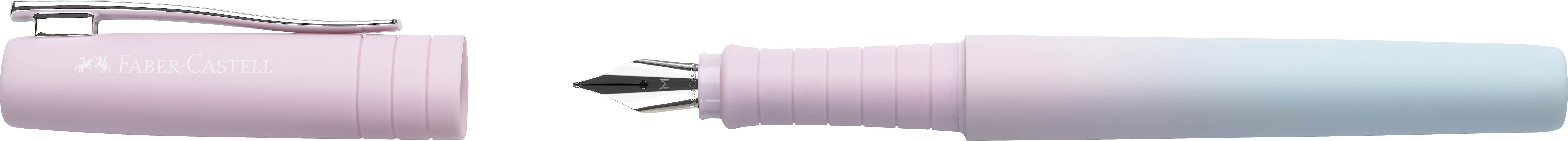 PLUMA FABER POLY PEN FLOW EDITION AZUL ROSADO PUNTA M