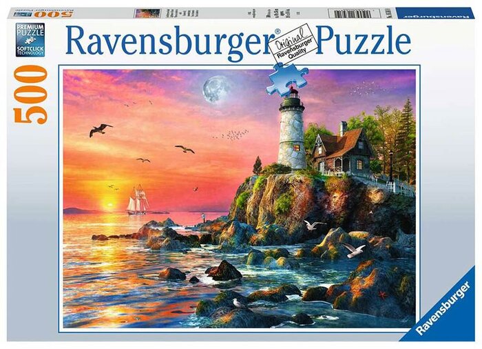 PUZZLE 500 PIEZAS FARO AL ATARDECER