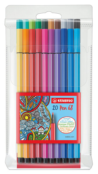 ROTU STABILO PEN 68 SURTIDOS-20U ESTUCHE