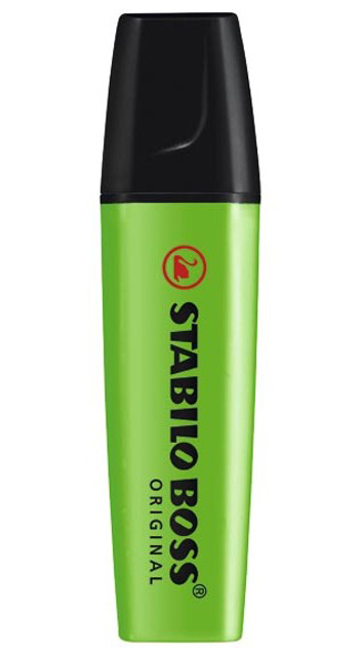 ROTU FLUOR BOSS VERDE CAJA 10U STABILO
