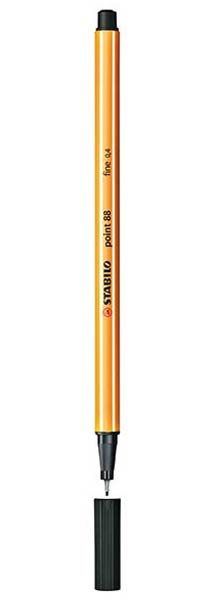 ROTU STABILO POINT 88 NEGRO CAJA 10U