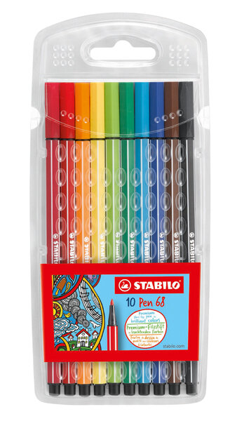 ROTU STABILO PEN 68 SURTIDOS-10U ESTUCHE