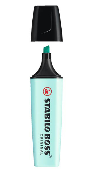 ROTU FLUOR BOSS AZUL PASTEL-CAJA 10-TOQUE TURQUESA