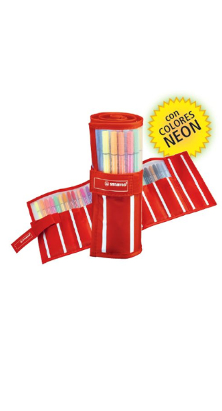 ROTU STABILO PEN 68 30U ESTUCHE ROLLERSET (5U EN NEON)