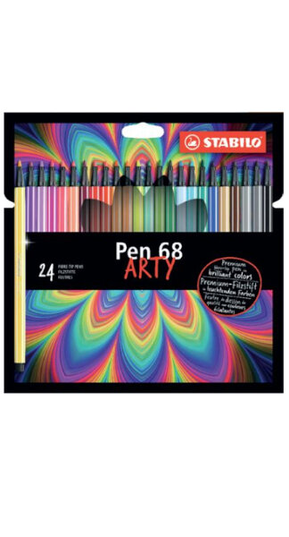 ROTU PEN 68 24 COLORES ESTUCHE CARTON ARTY LINE STABILO