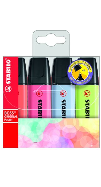ROTU FLUOR BOSS COLORES PASTEL-4U BLISTER (NUEVOS 2020)