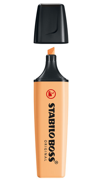 ROTU FLUOR BOSS NARANJA PASTEL-CAJA 10U-NARANJA PALIDO