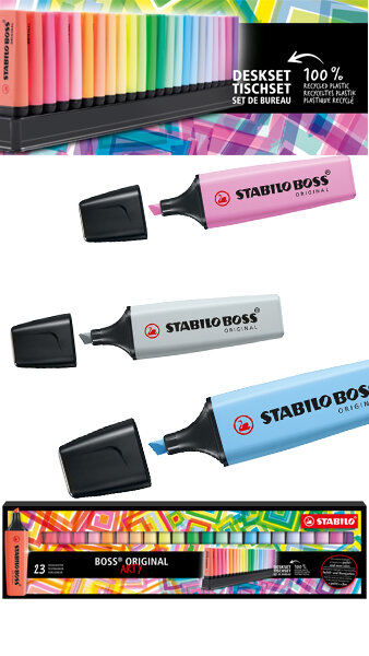 ROTU FLUOR BOSS SURTIDOS 23U SET DE MESA ARTY LINE