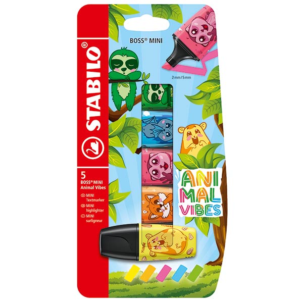 BLISTER 5 ROTU MINI FLUOR SURTIDOS ANIMAL VIBES