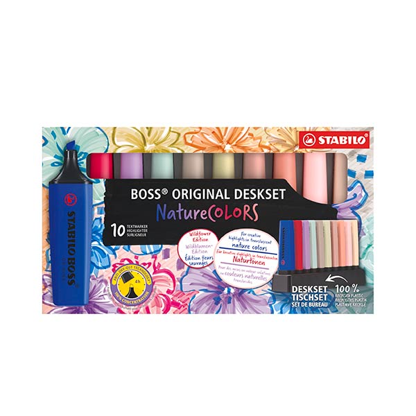 SET MESA 10 ROTU FLUOR BOSS SURTIDOS WILDFLOWERS EDITION
