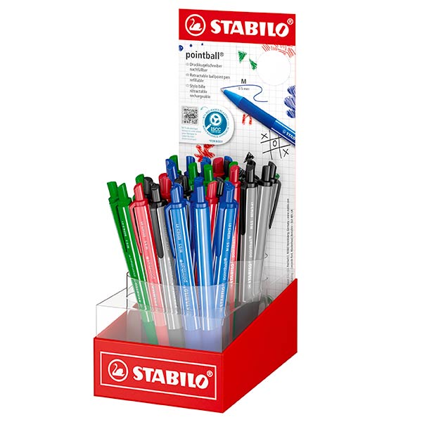 BOLI POINTBALL SURTIDO 38U EXPOSITOR STABILO COLORFUL