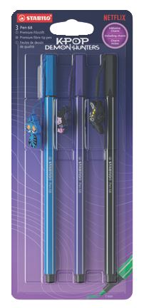 ROTU STABILO PEN 68 C/COLGANTE 3 COLORES KPOP BLISTER