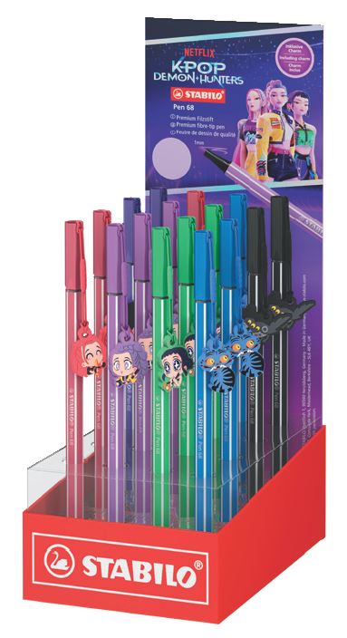 ROTU STABILO PEN 68 KPOP C/COLGANTE 6 COLORES - 16U EXP.