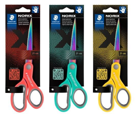 TIJERA OFICINA 21CM NORIX 3 COLORES SURTIDOS