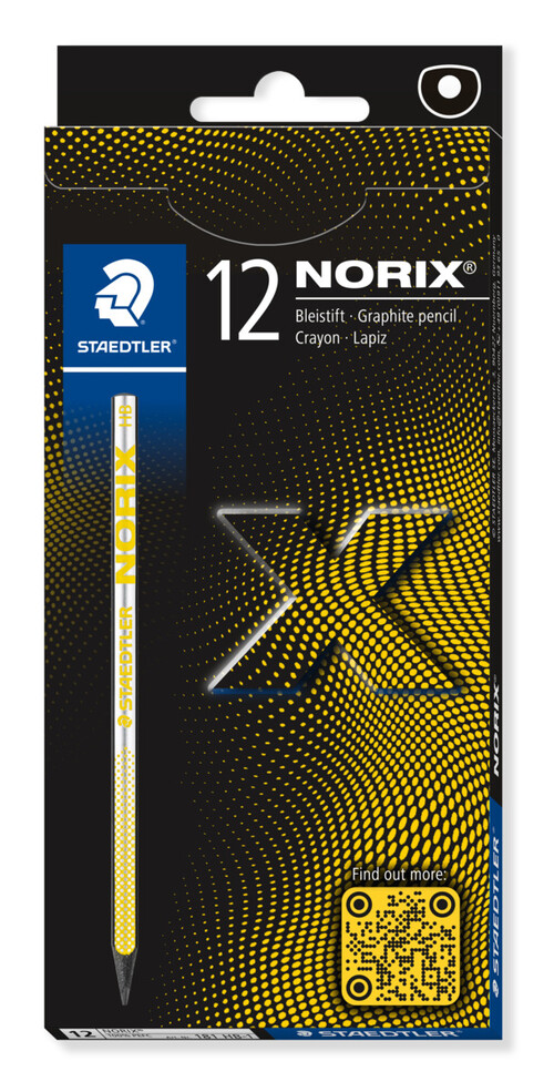 LAPIZ STAEDTLER NORIX 181 HB NEGRO/AMARILLO 12U CAJA