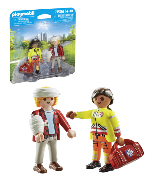 PLAYMOBIL PARAMEDICO CON PACIENTE