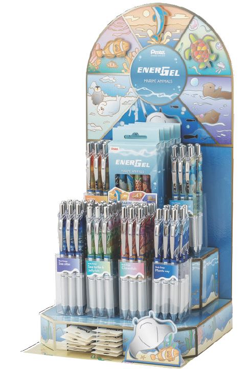 BOLI PENTEL ENERGEL BL77 ANIMALES MARINOS SURT. - 72U EXP