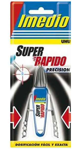 PEGAMENTO 3GR UHU SUPER RAPIDO PRECISION BLISTER-CAJA 6