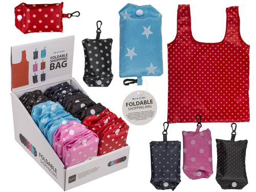 BOLSA COMPRA PLEGABLE 39X56CM 6 MODELOS SURT. - EXP. 32U