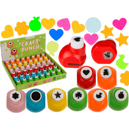 PERFORADORA CREATIVA 3CM PLASTICO 8 FORMAS - EXP. 48U