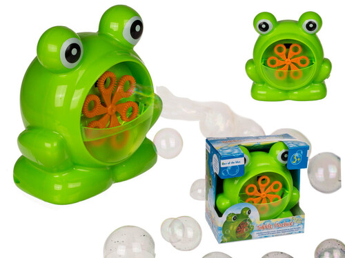 MAQUINA DE BURBUJAS RANA 12X12 CM PLASTICO