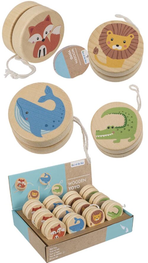 YOYO MADERA ANIMALES 4 DISE�OS SURTIDOS - EXP. 12U