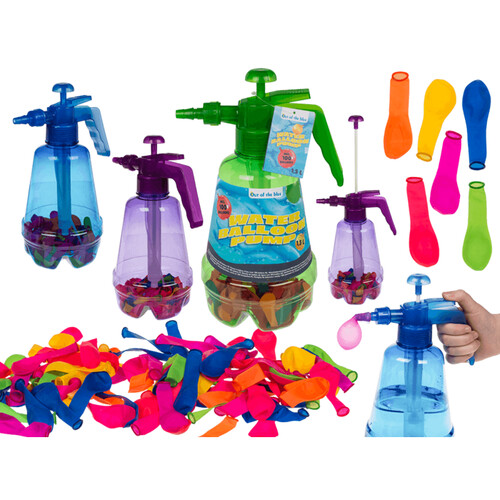 BOMBA DE HINCHAR GLOBOS DE AGUA O AIRE + 100 GLOBOS AGUA