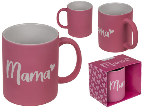 TAZA 320ML GRES MAMA ROSA 8X10CM EN CAJA REGALO