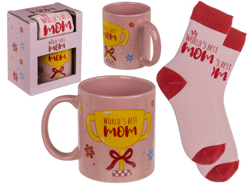 SET TAZA 320ML GRES + CALCETINES MEJOR MADRE DEL MUNDO