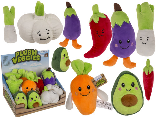 PELUCHE VERDURAS 16CM 6 MODELOS SURTIDOS - EXP. 12U