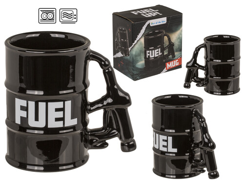 TAZA 360ML GRES FUEL EN CAJA REGALO