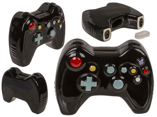 HUCHA CERAMICA MANDO CONSOLA C/TAPON 16X13CM