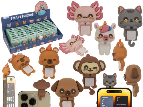 PEGATINA PARA MOVIL ANIMALES KAWAII 6 MODELOS - EXP. 36U