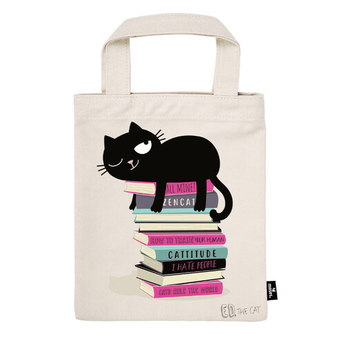 BOLSA LIBROS 20X24CM ALGODON ED THE CAT
