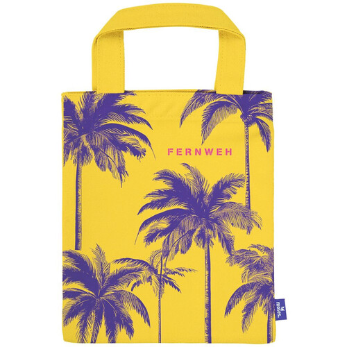 BOLSA LIBROS PALMERAS 20X24CM ALGODON VIAJE