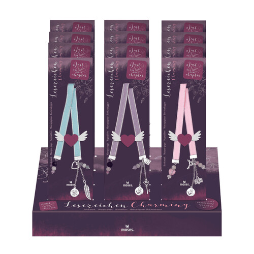 MARCAPAGINAS CINTA RASO CON CHARMS - EXP. 12U