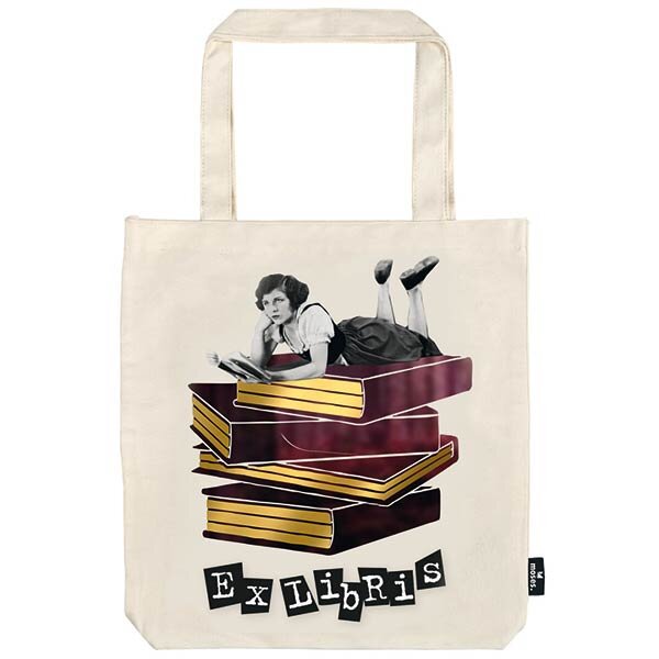 BOLSA COMPRA CLASSICS FORMA LIBRO 32X38CM ALGODON