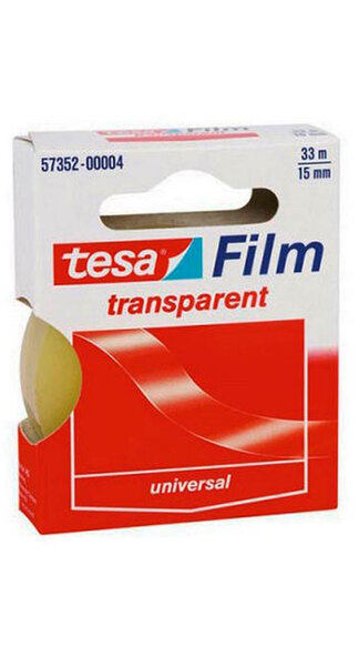 CINTA ADHESIVA 15X33M TRANSPARENTE CAJA 12U